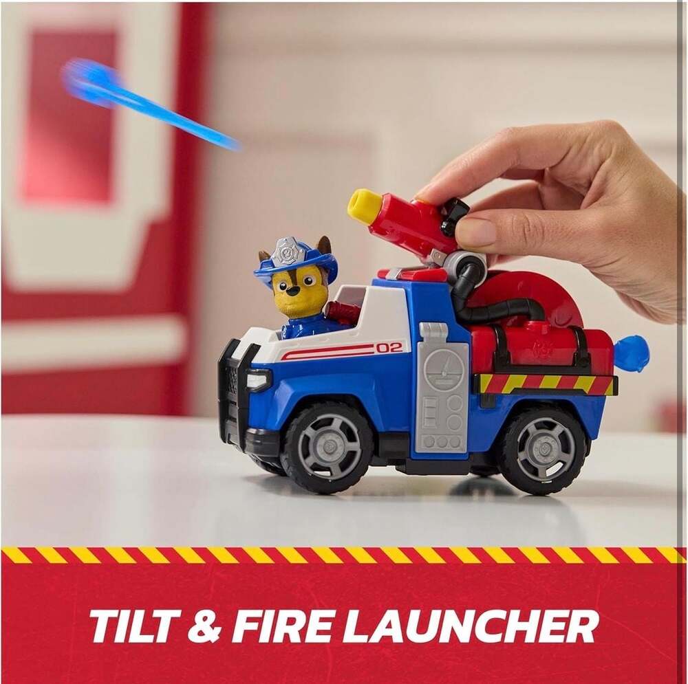 PAW Patrol Fire Rescue Chase Rescue Fire Cruiser with Figure and Projectile Laun - Picture 5 of 5